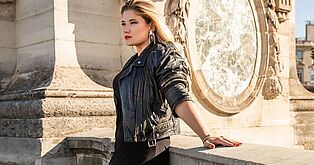 woman-in-black-skirt-and-black-jacket-standing